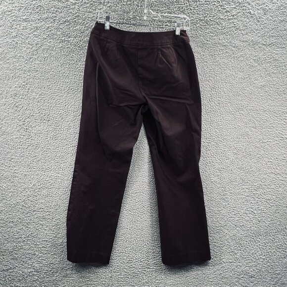 Chicos Pants Womens 1.5 Brown Straight Leg Mid Rise Classic Fit Career Workwear - Picture 2 of 8